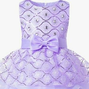 New!! NWT Beautiful purple sequin and tulle girls dress